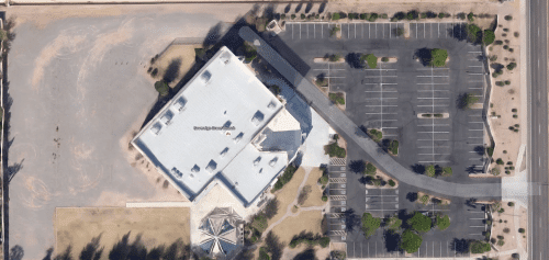 Aerial view of Sovereign Grace Church, Gilbert, Arizona